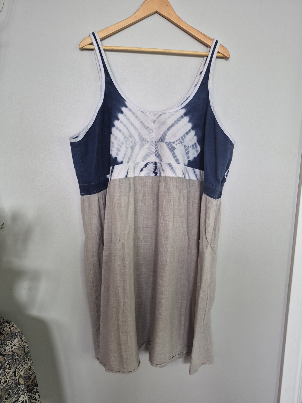 Handmade Linnen & Cotton Sleeveless Summer Tank Dress XXL